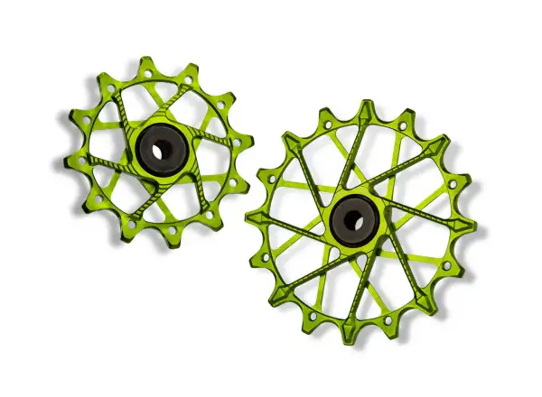 Garbaruk derailleur pulleys for Sram 11/12 spd. 12+16T Green