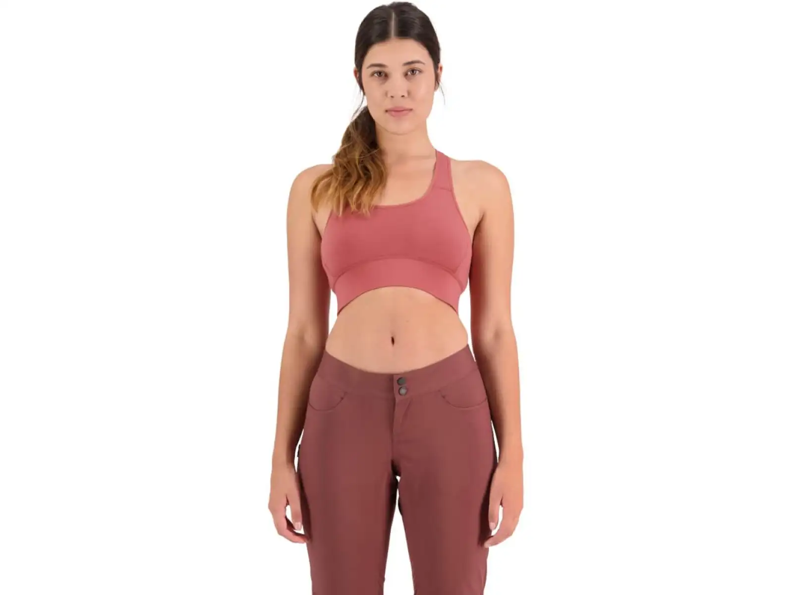 Mons Royale Stratos Merino Shift Sports bra terracotta