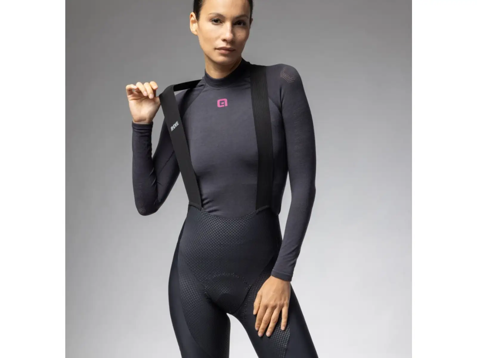 Alé R-EV1 Voltage women's winter bib tights with pad Black