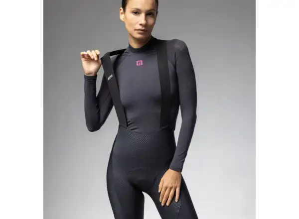 Alé R-EV1 Voltage women's winter bib tights with pad Black