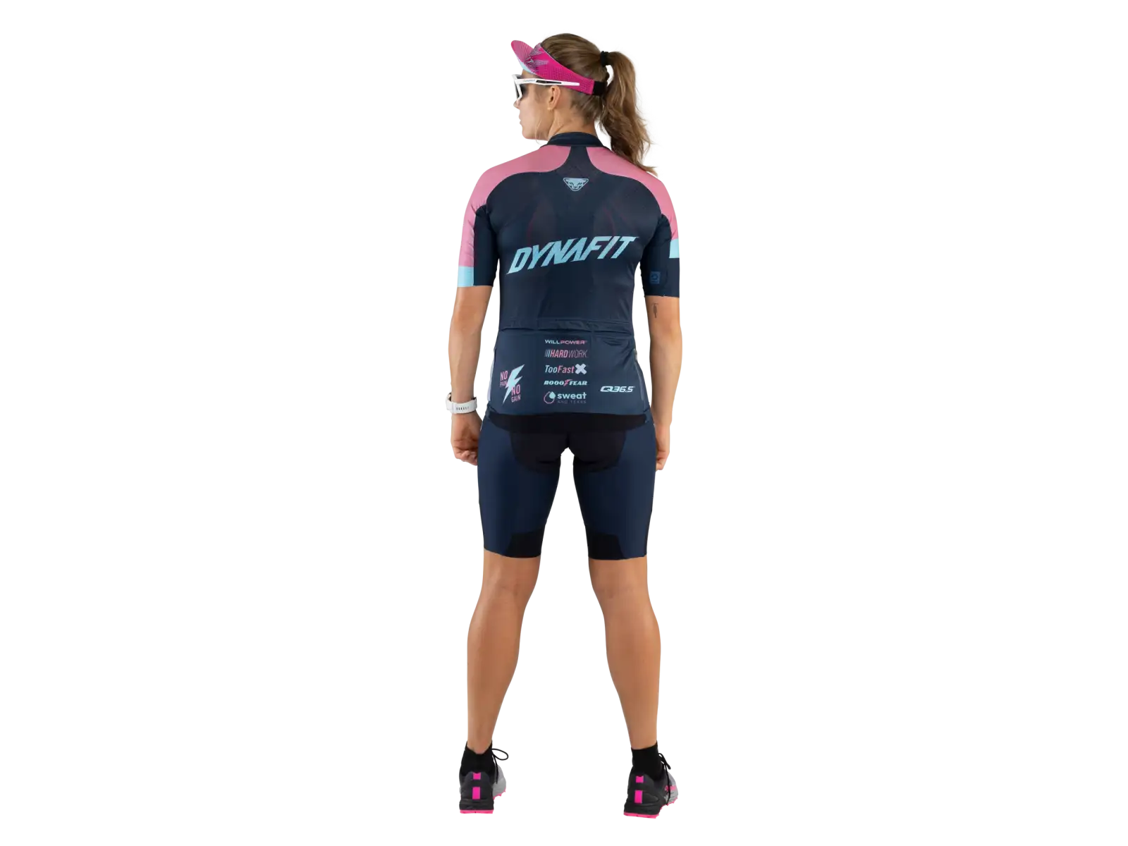 Dynafit Squad women's bib shorts with padding Blueberry