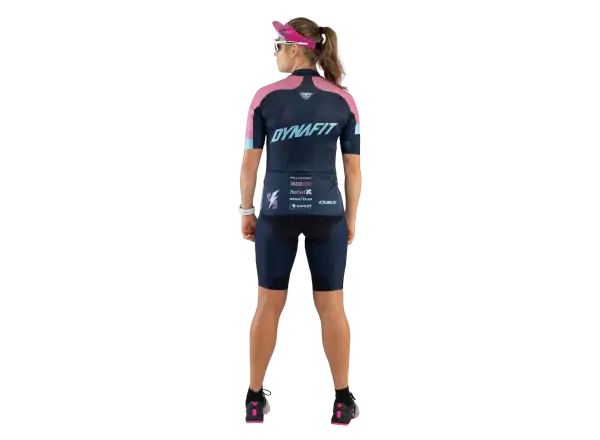 Dynafit Squad women's bib shorts with padding Blueberry