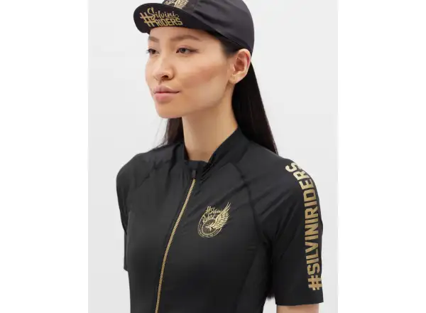 Silvini Mottolina women's jersey short sleeve Black/Gold