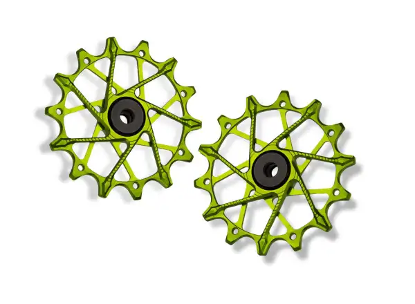 Garbaruk derailleur pulleys for Shimano 12 spd. 14 +14T Green