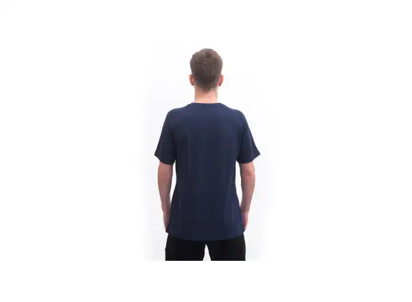 Sensor Merino Blend Moon men's short sleeve shirt Deep Blue
