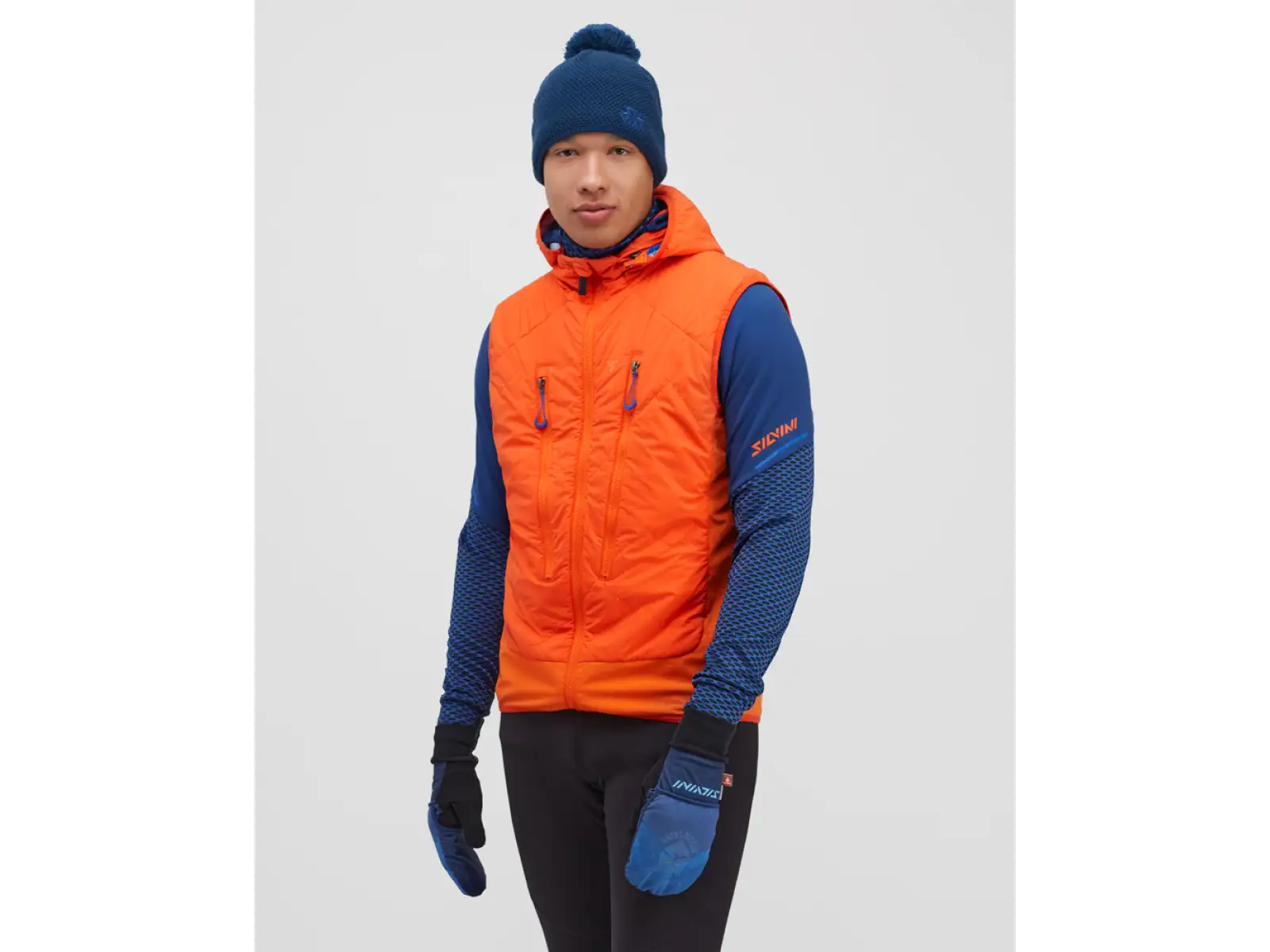 Silvini Polaro men's ski touring vest Tiger/Blue