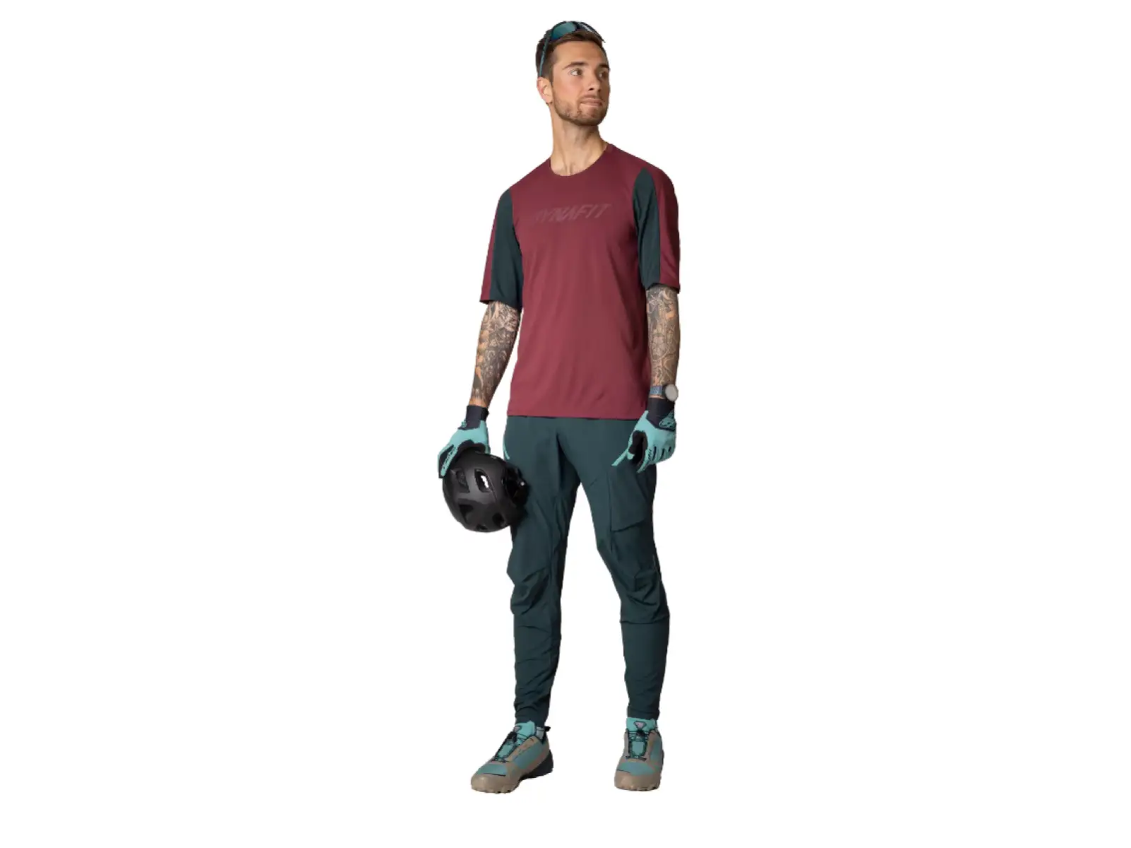 Dynafit Ride men's jersey short sleeve Burgundy
