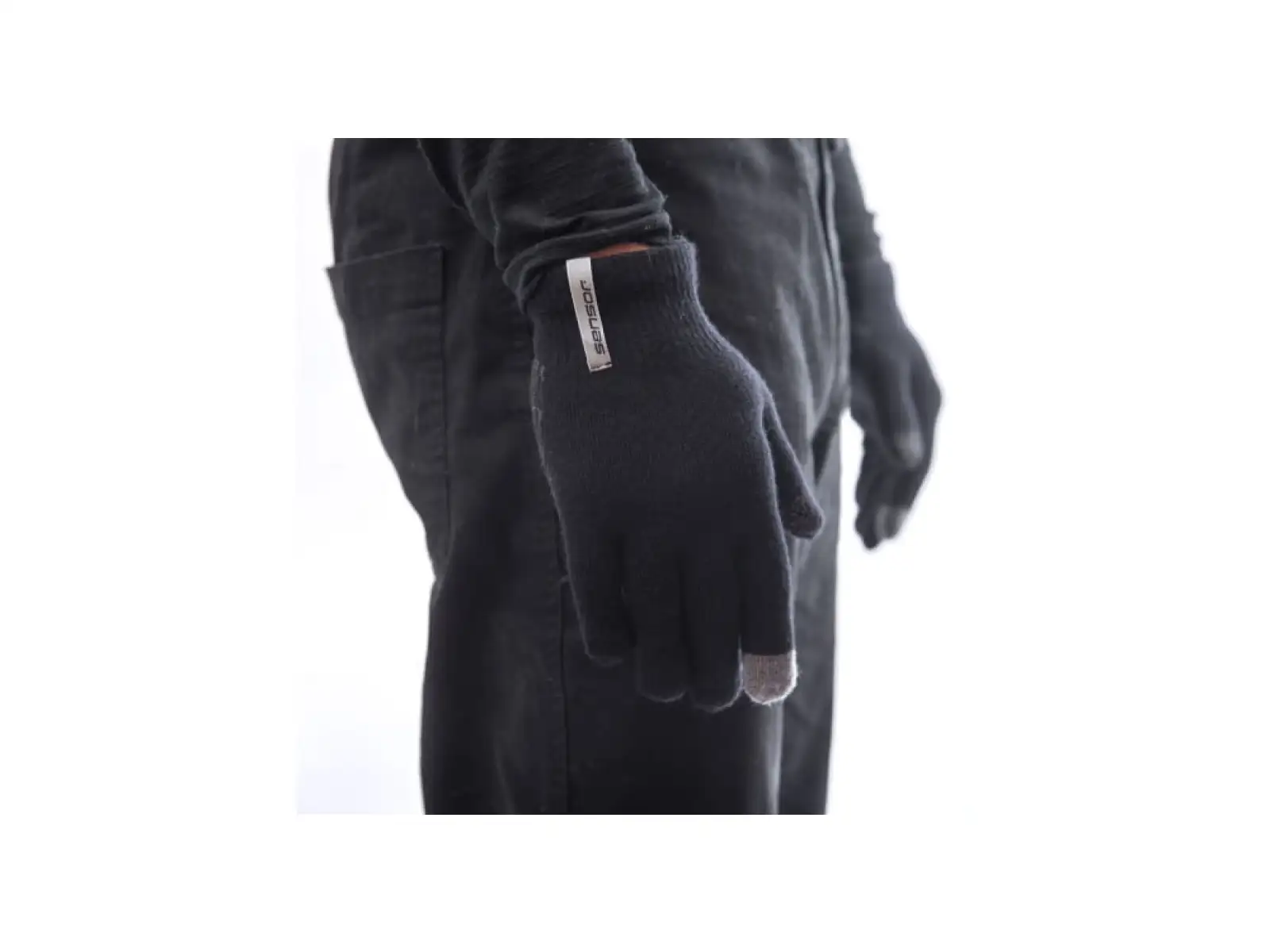 Sensor Merino gloves black