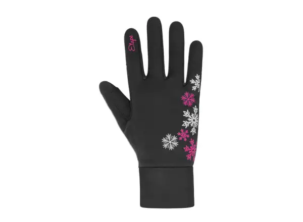 Etape Puzzle WS children's gloves black/pink