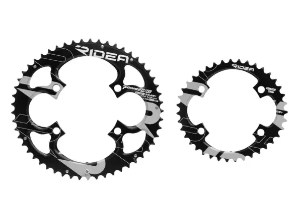 Ridea LS elliptical road chainrings 53/39 teeth black/white