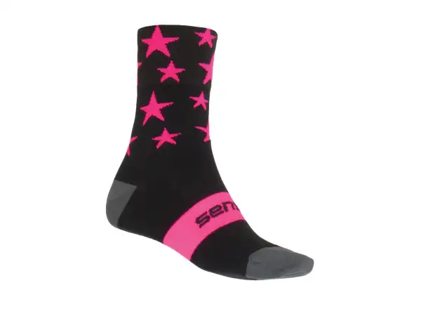 Sensor Stars socks black/pink