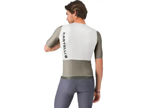 Castelli Corretto men's jersey short sleeve Ivory/Clay-Black