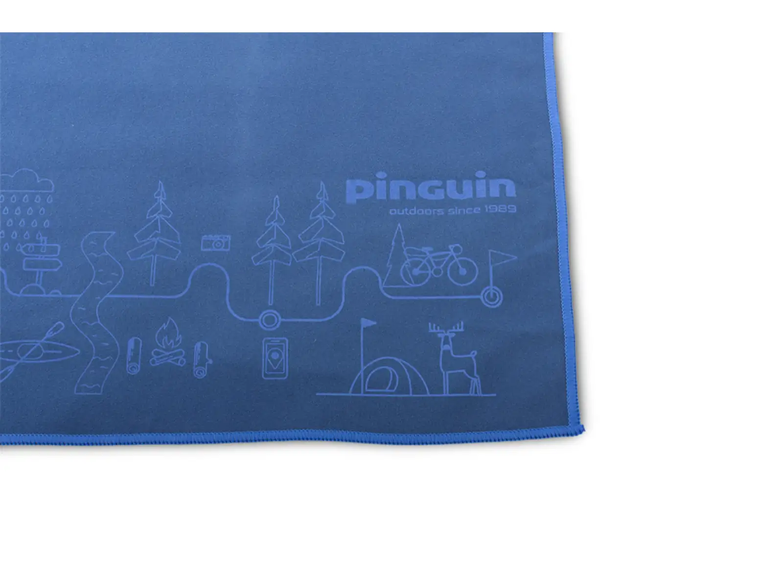 Pinguin towel L map navy