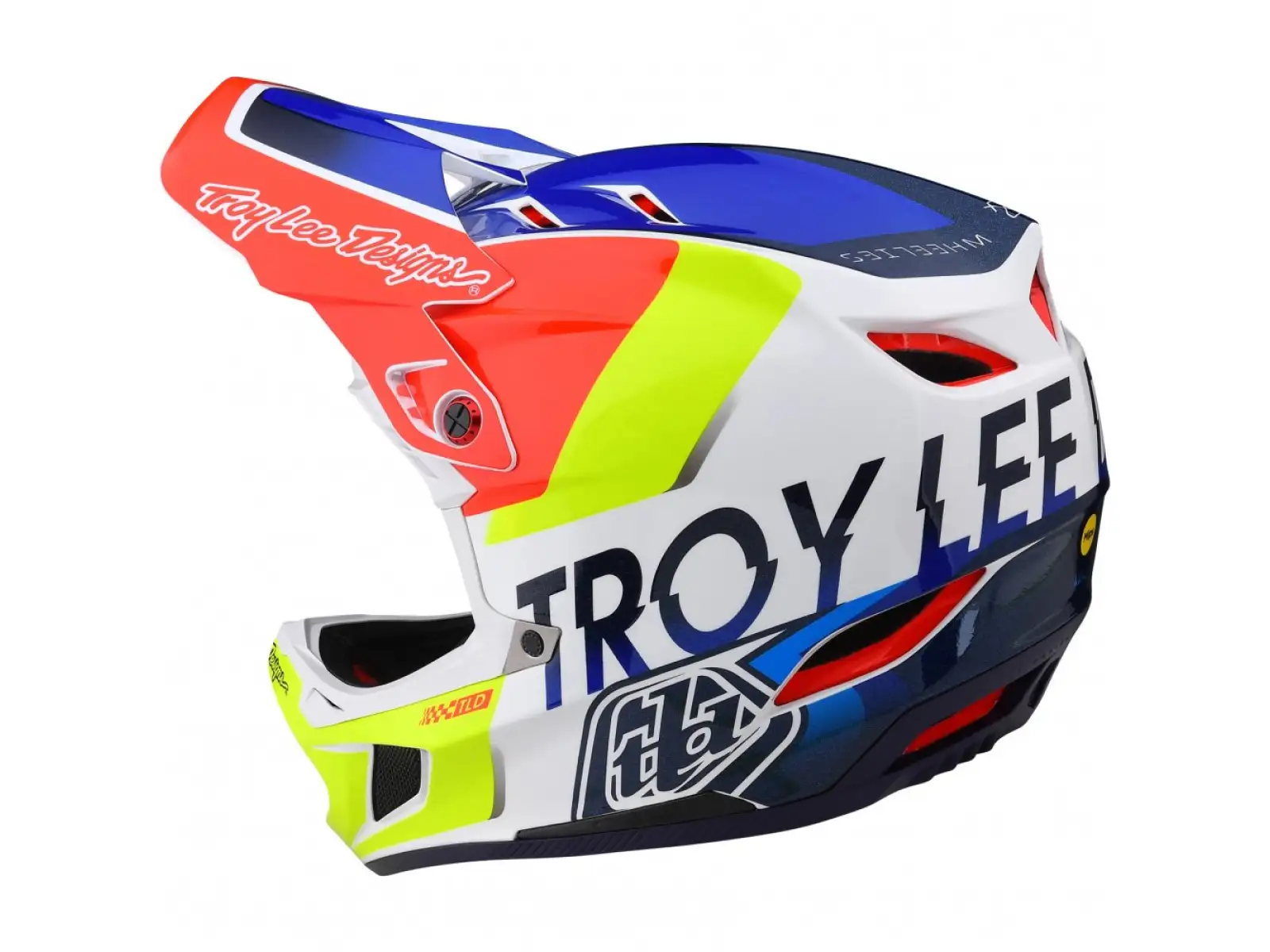 Troy Lee Designs D4 Composite Mips Qualifier helmet White/Blue
