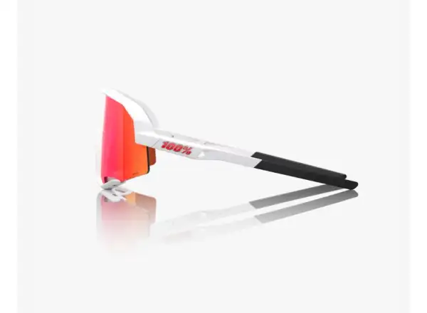 100% Slendale Matt White/HiPER Red Multilayer Mirror Sunglasses