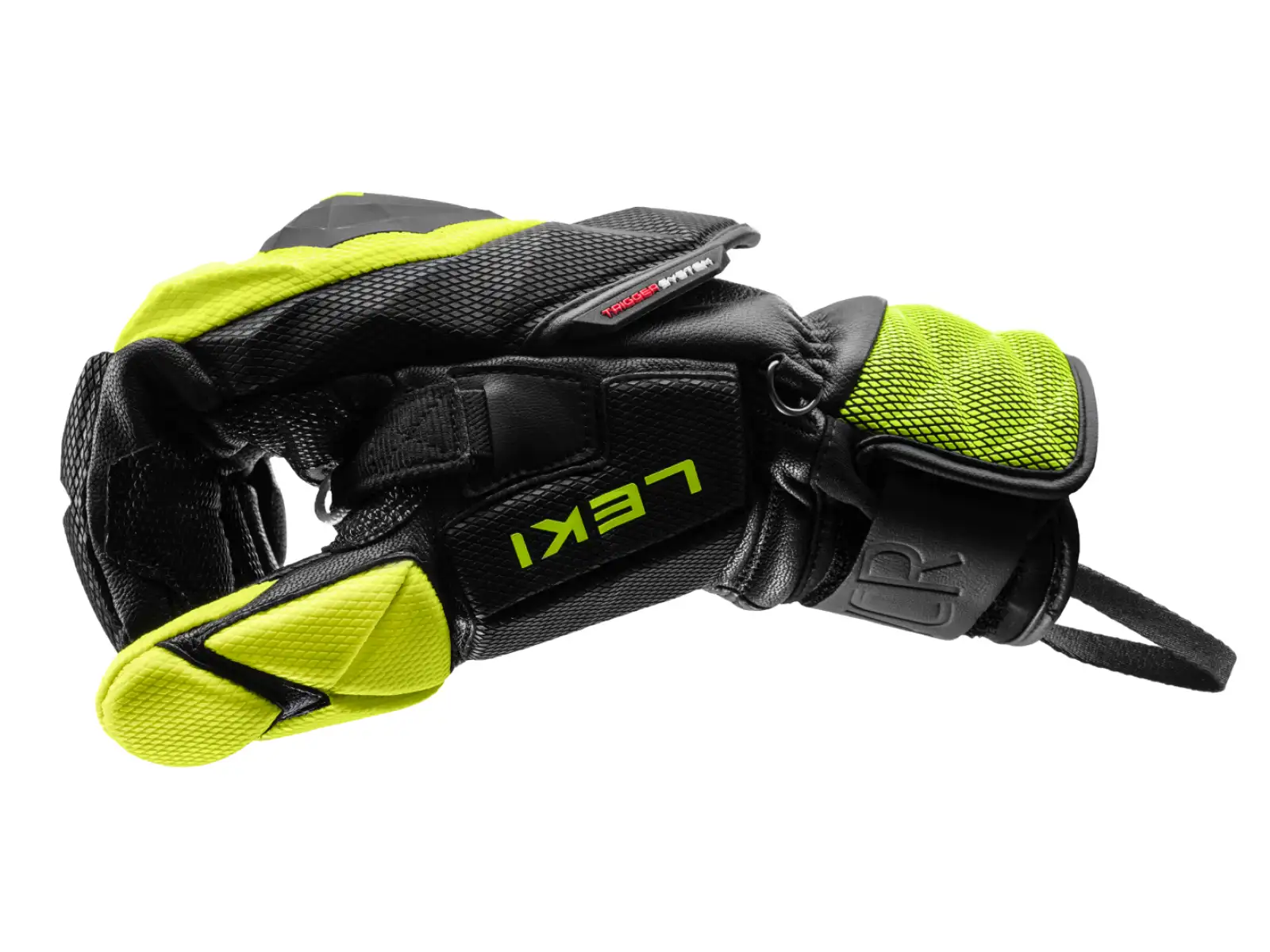 Leki WCR Venom SL 3D racing gloves Black-Ice Lemon