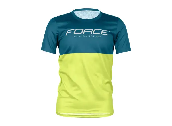 Force Kid MTB Cherry kids jersey short sleeve blue/lime