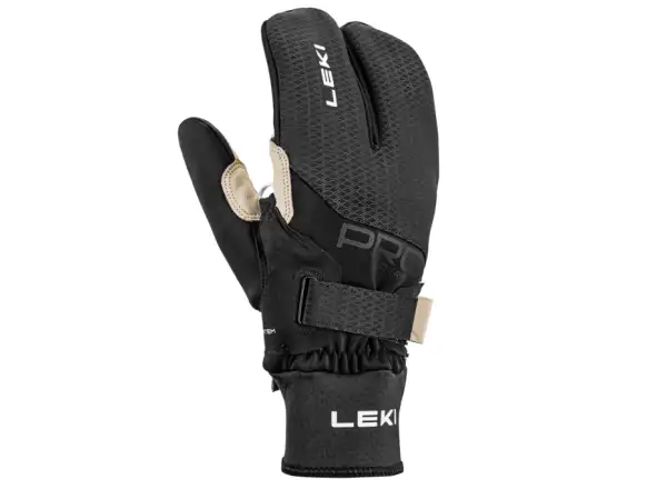 Leki PRC Premium ThermoPlus Shark Lobster cross-country gloves Black-Sand