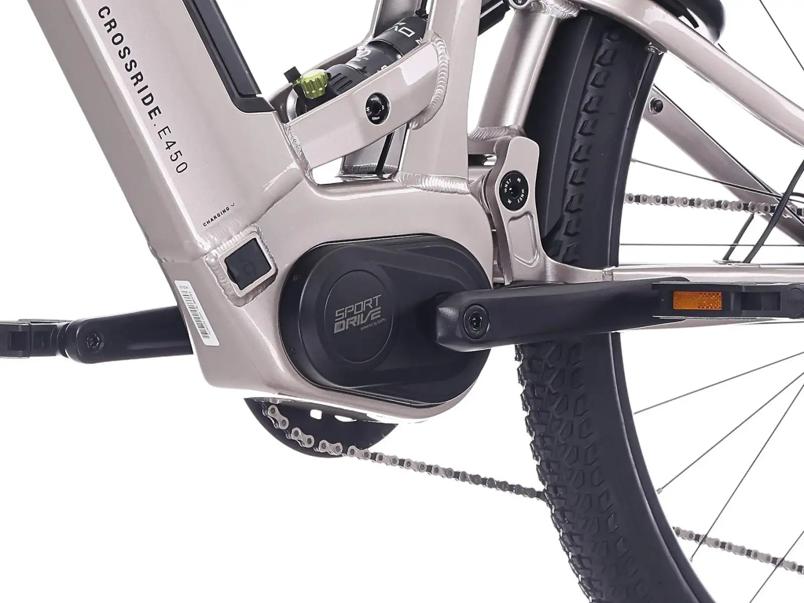 Rock Machine Crossride e450 FS low-entry full suspension e-bike Sand Grey/Black