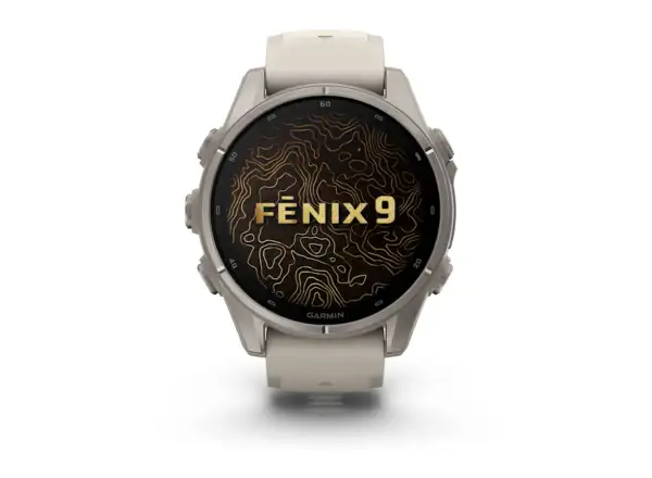 Garmin fenix 9–43 mm smart watch Titanium Fog Gray
