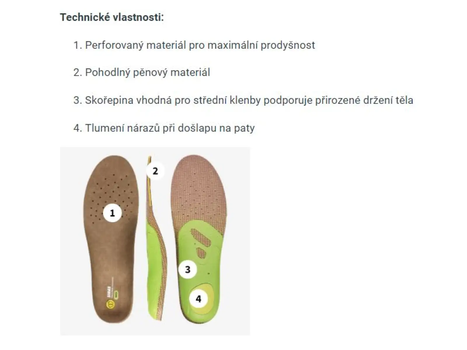 Sidas 3Feet Outdoor Mid insoles medium arch 1 pair