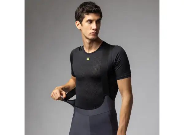 Alé R-EV1 GO men's shorts with pad and bib Titanium