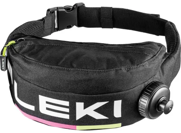 Leki Drinkbelt Thermo Junior kids hip bag Compact Black/Neon pink/Neon yellow