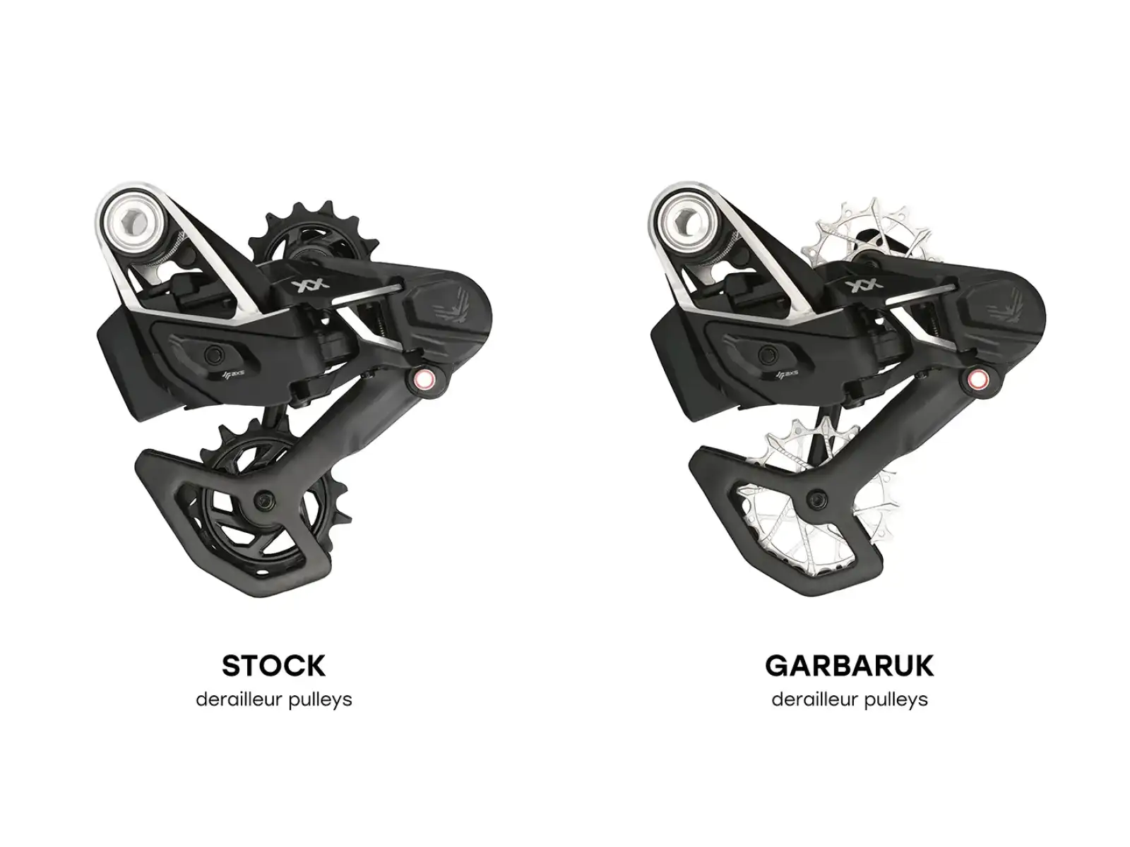 Garbaruk derailleur pulleys for Sram Transmision 14+16t black