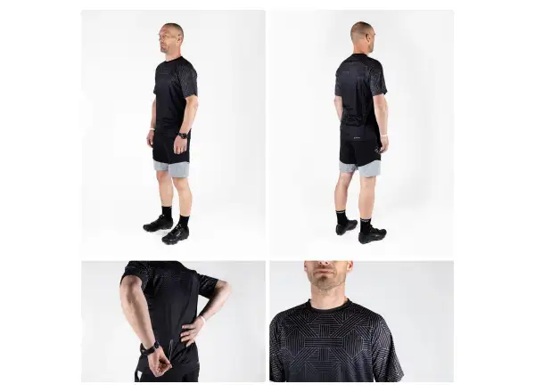 Force City men's jersey short sleeve black/grey