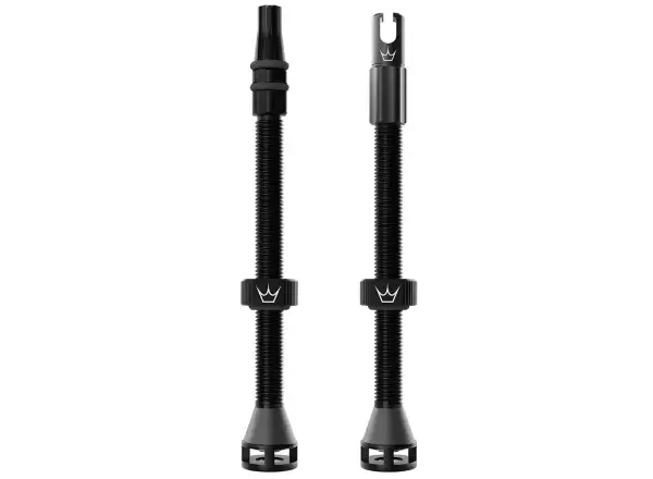 Peatys Holeshot Fast Flow tubeless valves 80 mm Black