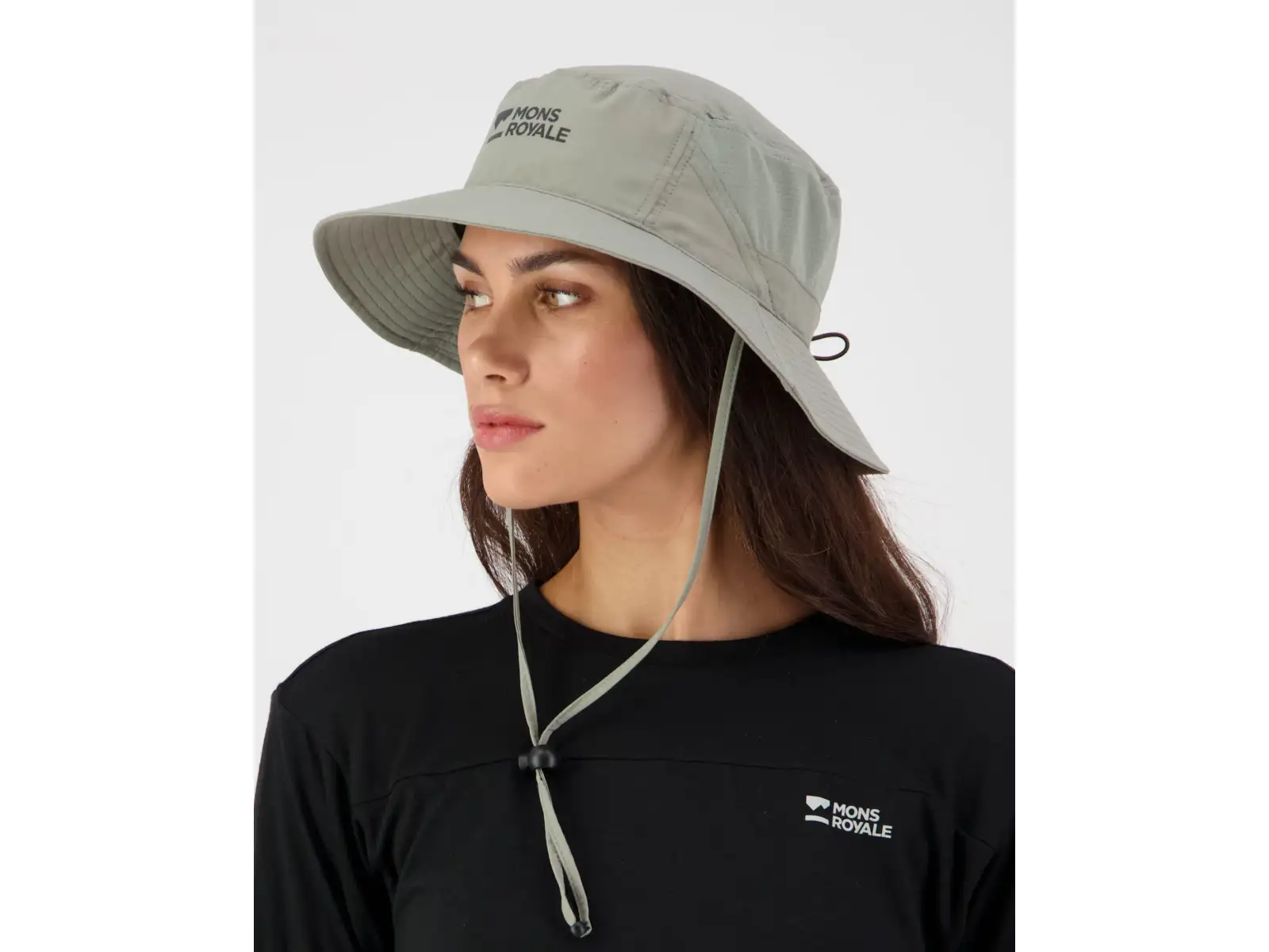 Mons Royale Velocity Bucket Hat hiking hat green