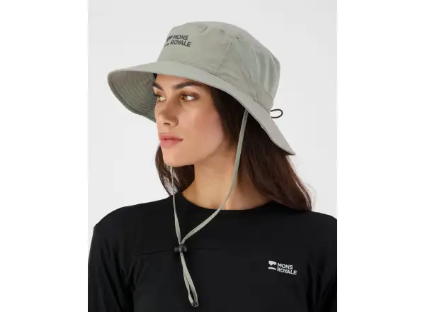 Mons Royale Velocity Bucket Hat hiking hat green