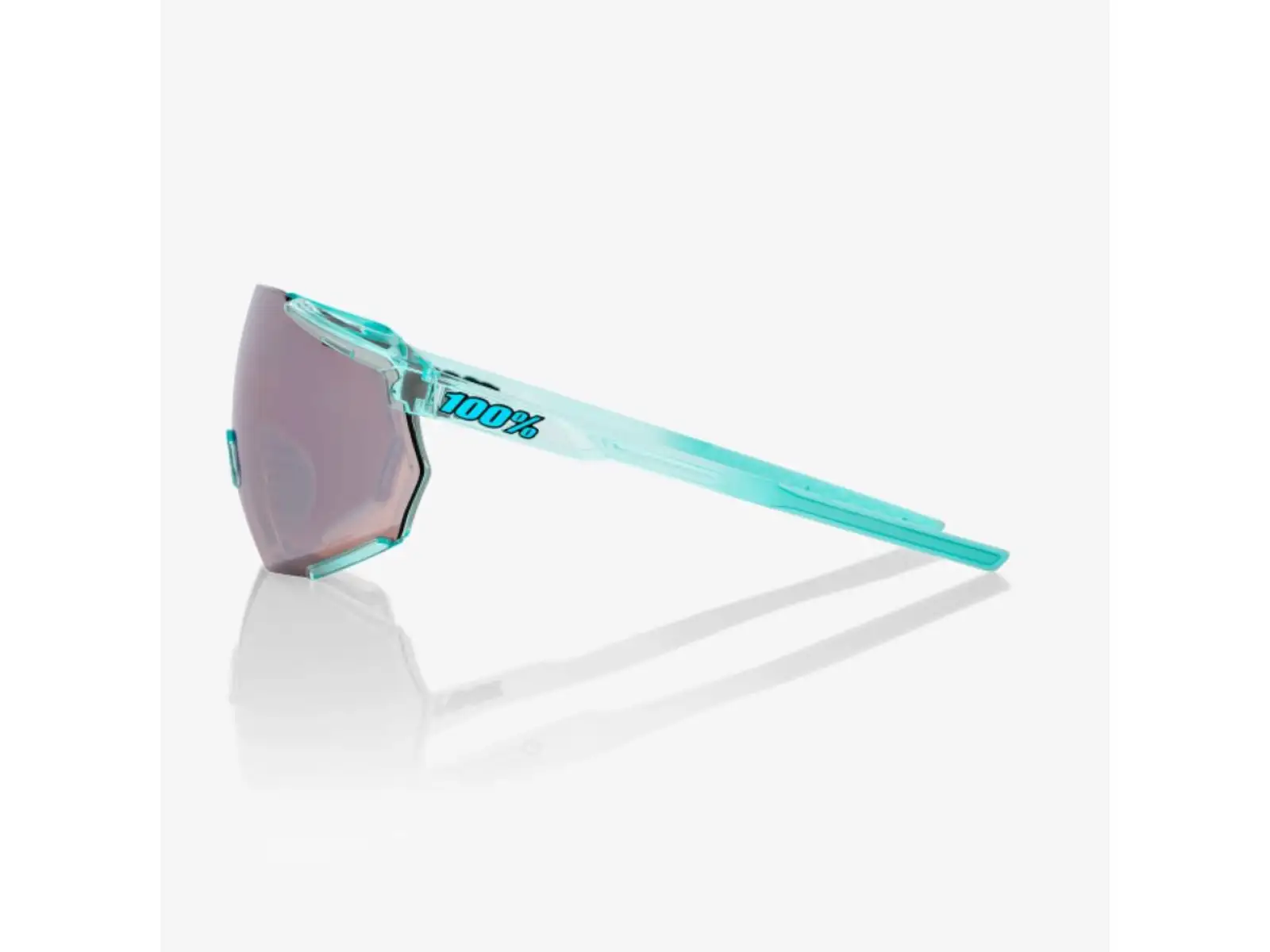100% Racetrap 3.0 Glasses Polished Translucent Mint/HiPER Silver Mirror Lens