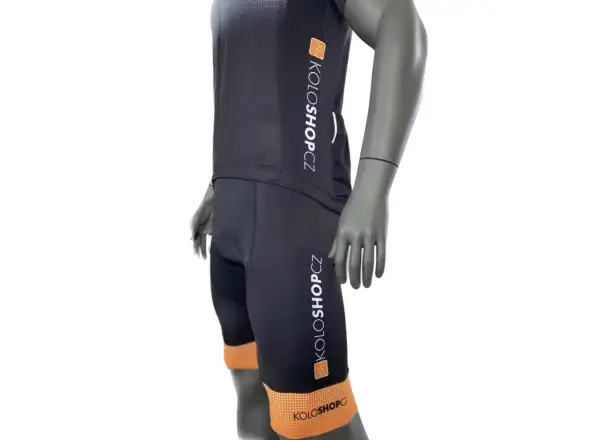 Koloshop Force men's shorts with padding and braces orange