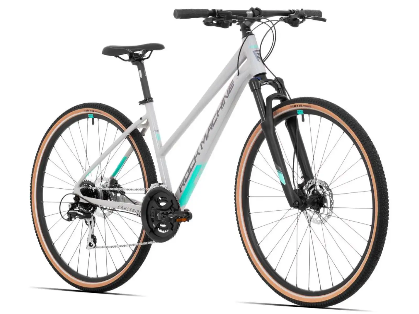 Rock Machine CrossRide 300 Lady gloss light grey/dark grey women's trekking bike