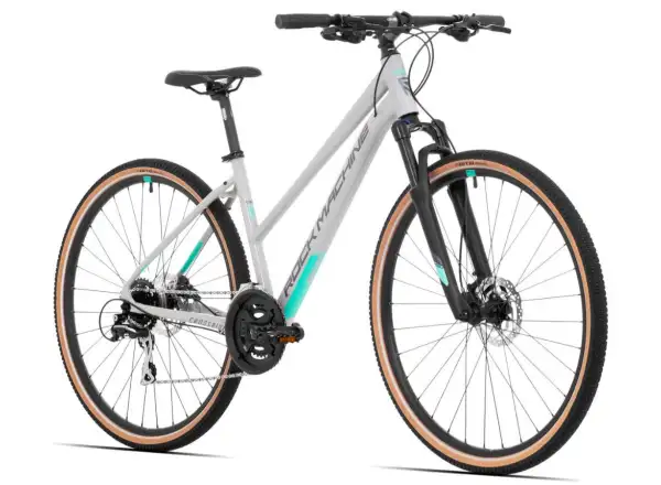 Rock Machine CrossRide 300 Lady gloss light grey/dark grey women's trekking bike