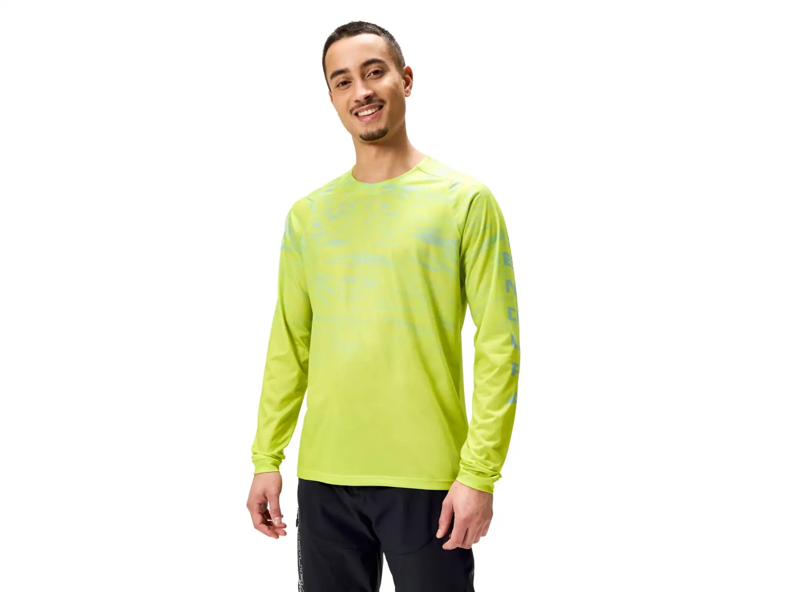 Endura LTD Marble Printed men's jersey long sleeve Lime Green