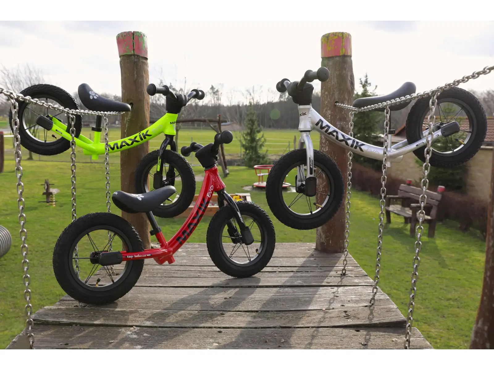 Max1 Maxík Evo Lite balance bike yellow/black