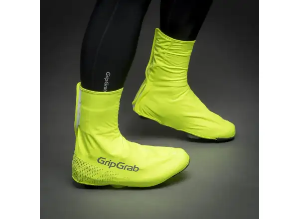 Grip Grab Ride Hi-Vis Waterproof shoe covers Yellow