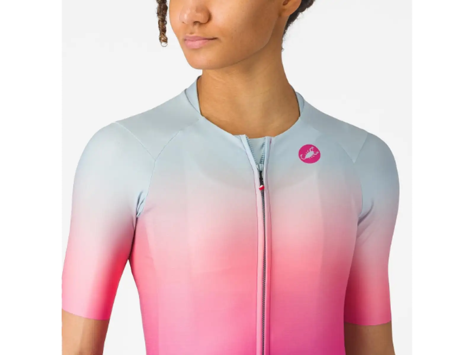 Castelli UPF W women's jersey Winter Sky/Violet Pink