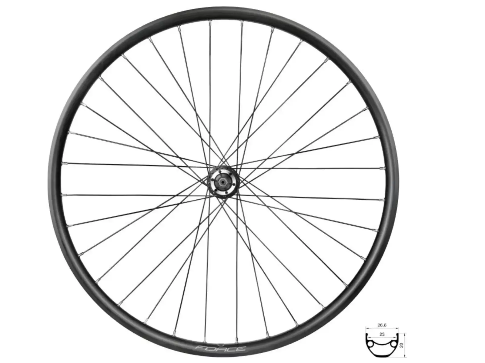Force XC Disc 584×23 rear spoked wheel F804333 32 holes