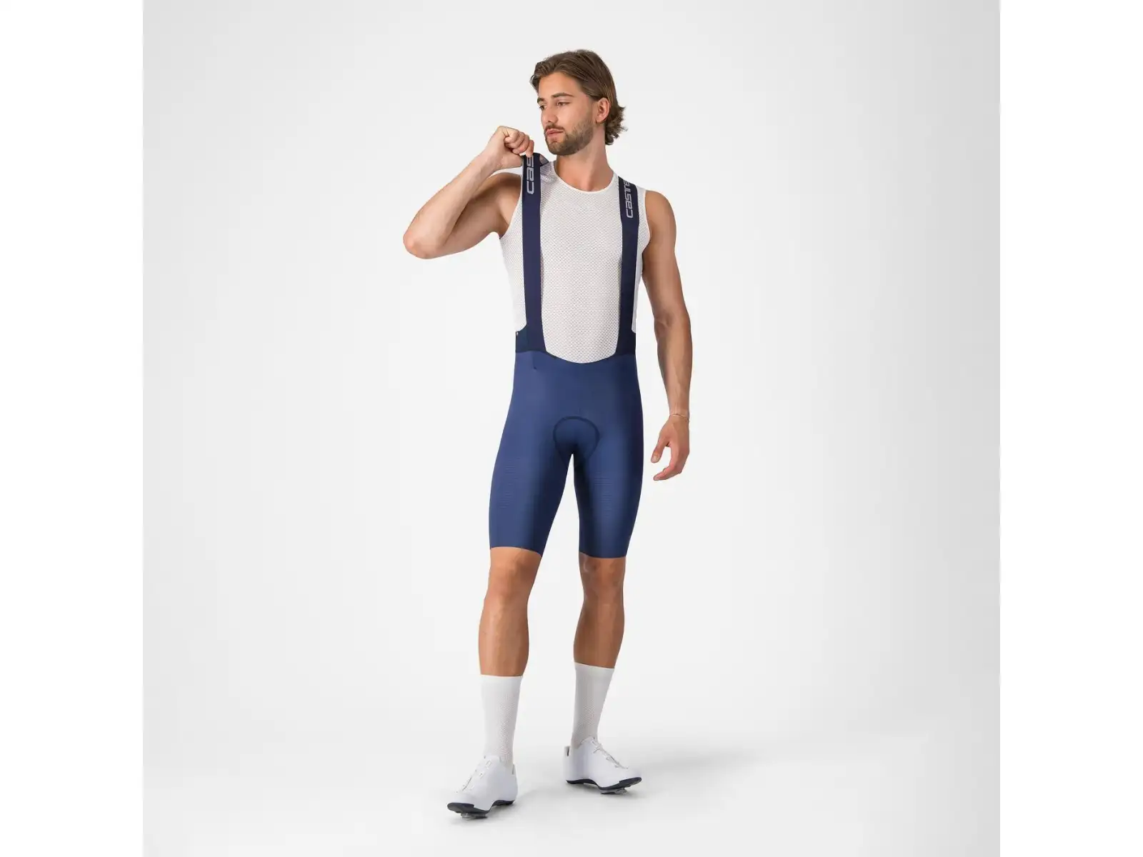 Castelli Premio Evo men's bib shorts with chamois Belgian blue