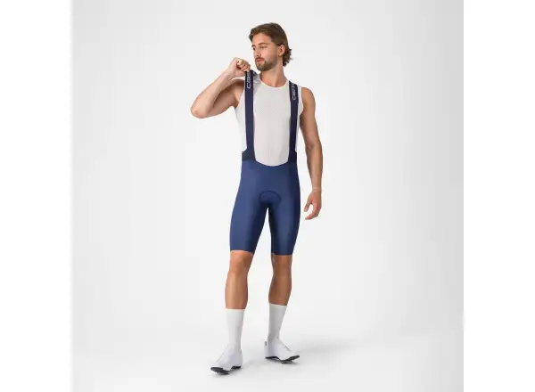 Castelli Premio Evo men's bib shorts with chamois Belgian blue