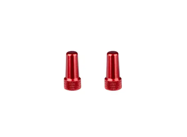 Force tubular valve caps aluminum red