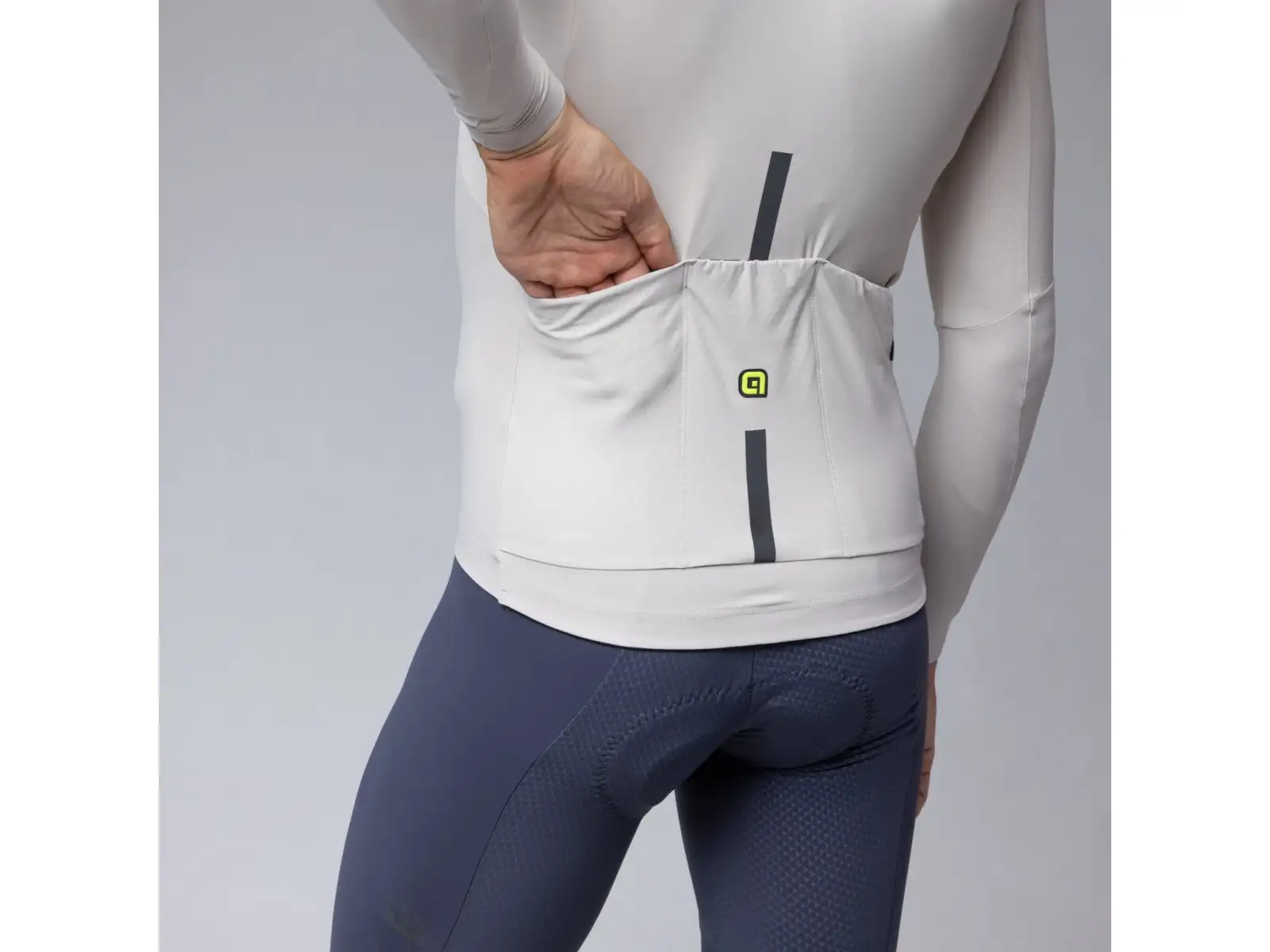 Alé R-EV1 Warm Race men's insulated cycling jersey Stone