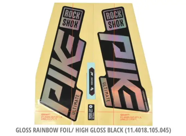 Rock Shox Decal Pike Ultimate 27.5"/29" 2021 gloss rainbow foil/high gloss black