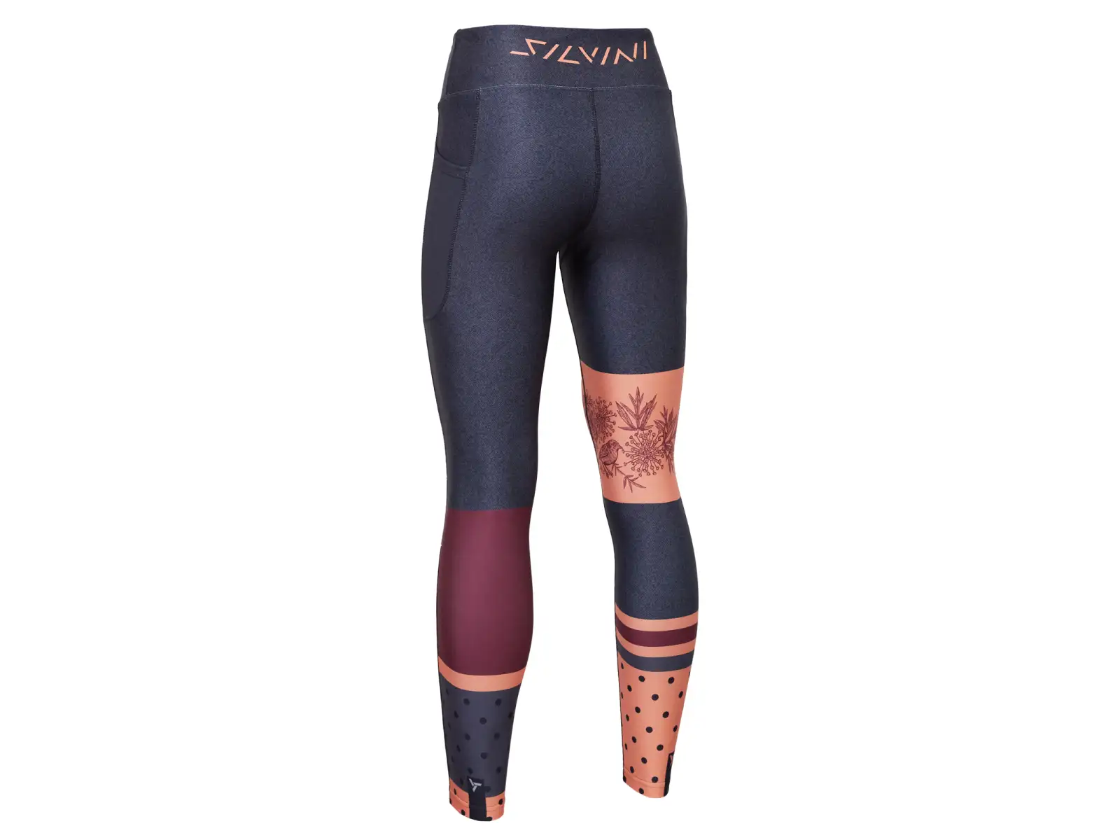 Silvini Veniana women's insulated leggings Charcoal/Orange
