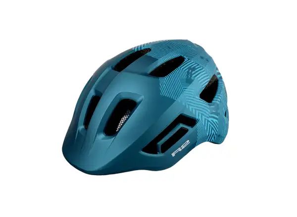 R2 Pulse kids cycling helmet petrol blue/light blue
