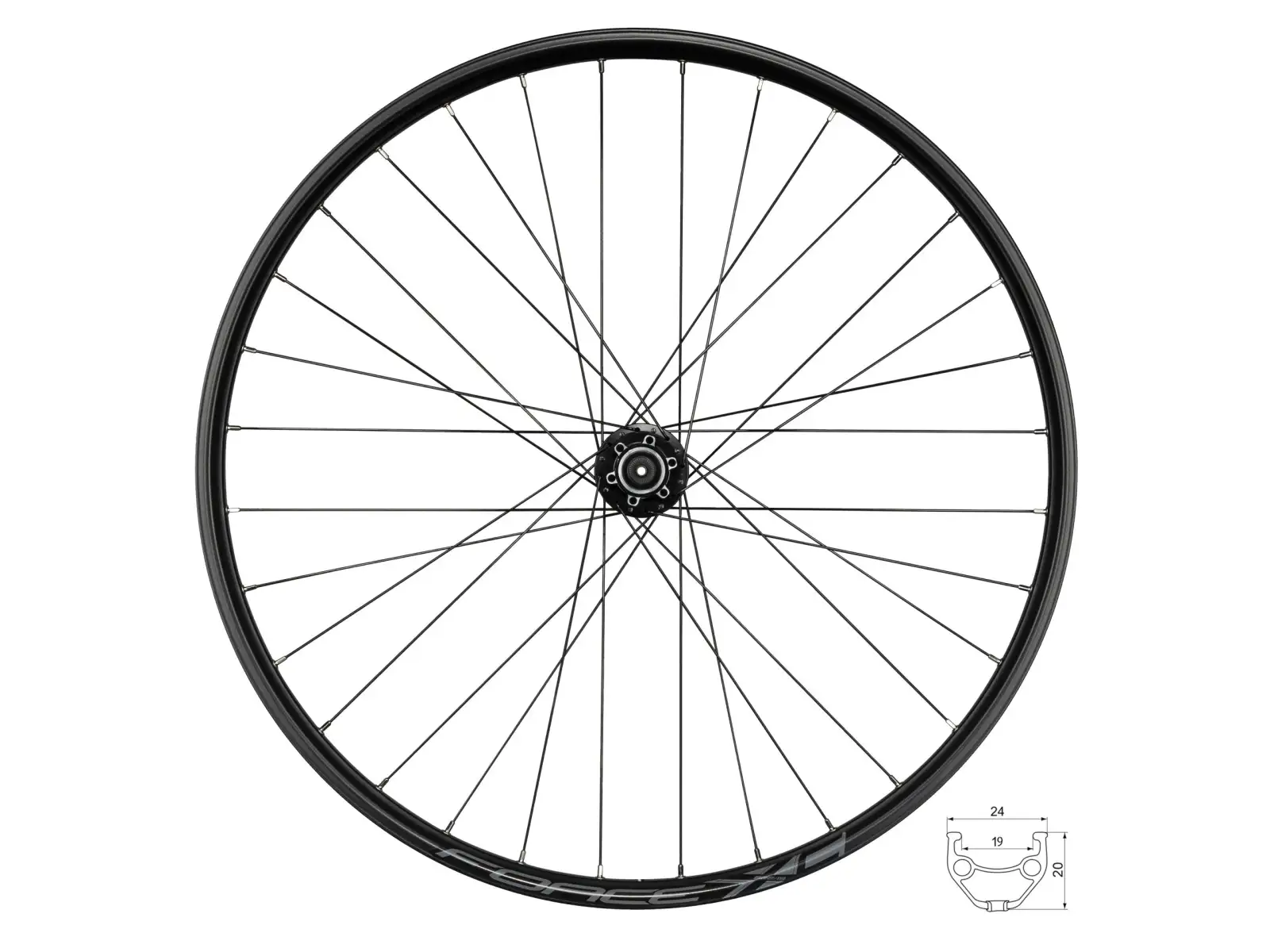 Force XC Disc 27.5" front spoked wheel hub Force F804342
