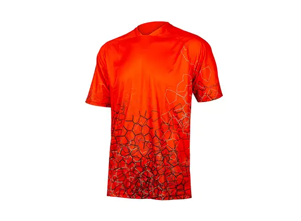 Endura SingleTrack Print Tee LTD men's jersey short sleeve Paprika
